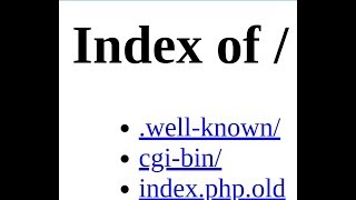 How to Fix the "Index Of /" Error - Missing index .htm/.html/.php File on Apache Folder
