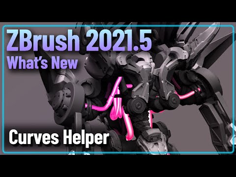 066 ZBrush 2021.5 - Curves Helper! - ZSpheres Control Where IMM Curves for Tubes, Chains, etc.. go!!