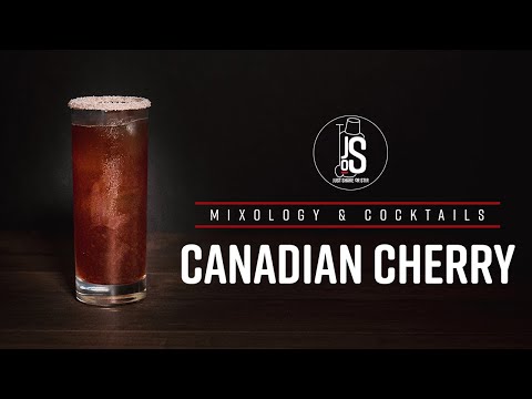 Canadian Cherry Cocktail. Whisky & Cherry Liqueur Cocktail.
