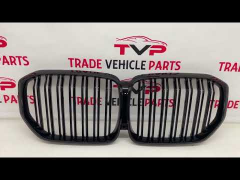 Fits BMW X5 G05 2019-2023 Front Kidney Grilles Double Slats Gloss Black video