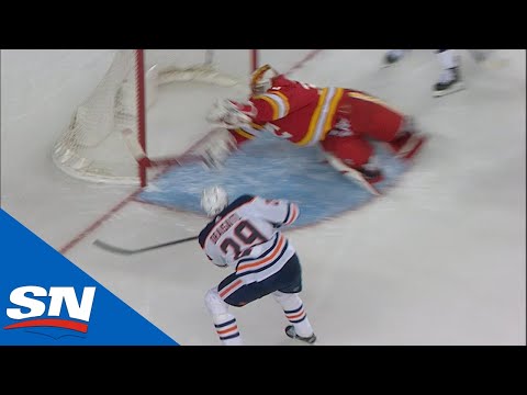 David Rittich Robs Leon Draisaitl With Incredible Diving Save