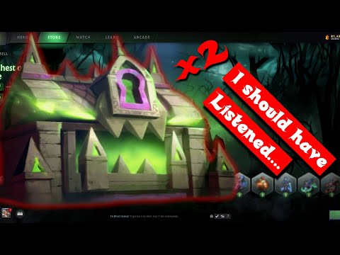 I should have listened... Opening x2 Hallowed Chest of the Diretide