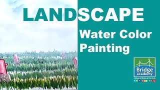 Watercolor landscape painting | watercolor painting for beginners