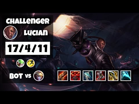Lucian Gameplay Challenger Replay S11 - 11.18 Bot Lane (17/4/11) - EU