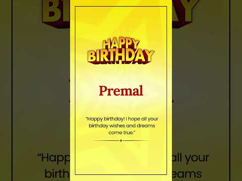 Happy Birthday Premal
