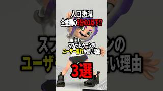 スプラトゥーンのユーザー離れが酷い理由 3選！！ #スプラトゥーン3 #shorts