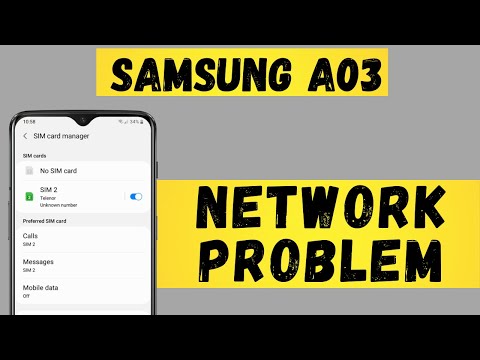 How to fix Samsung galaxy a03 network problem