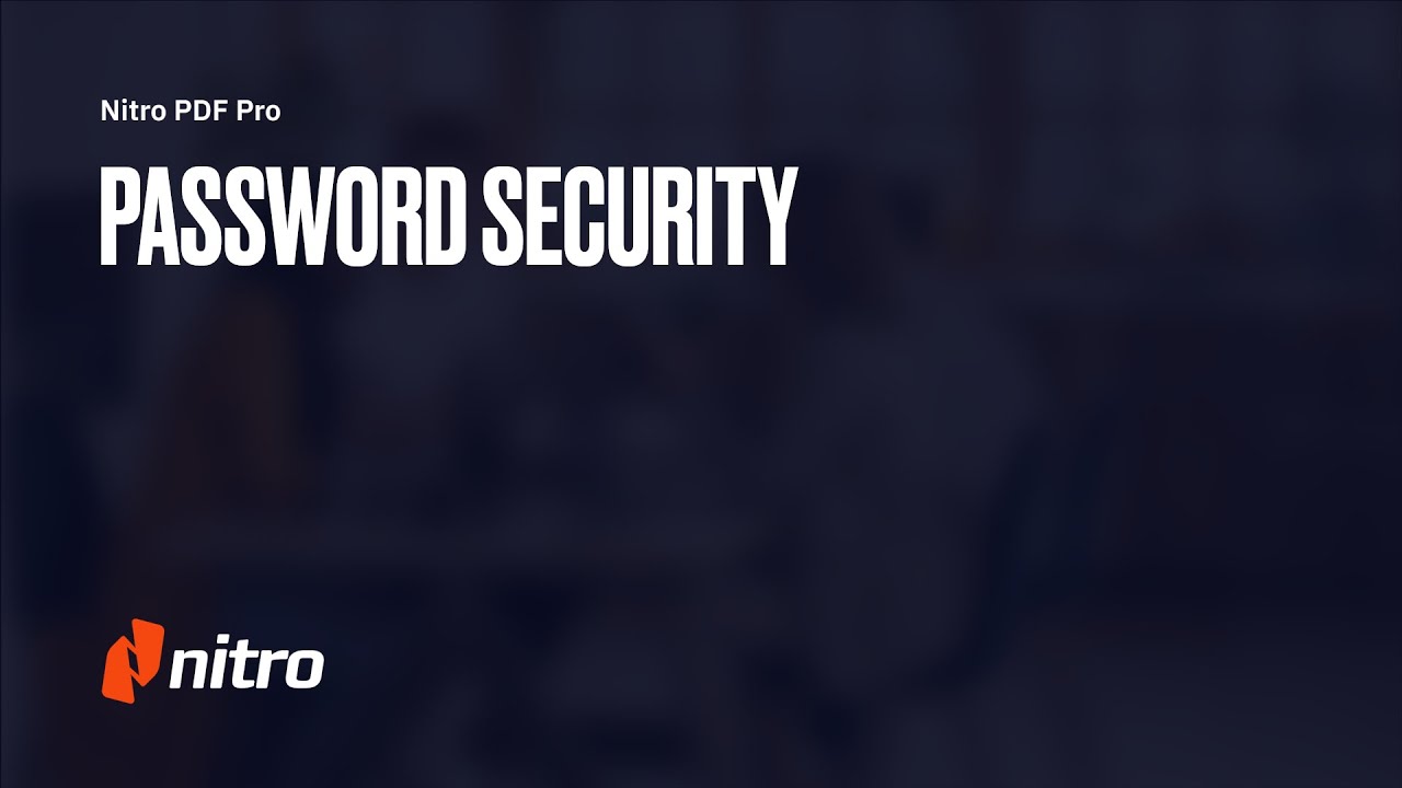 Nitro PDF: Password Security