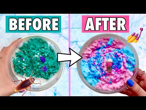 Fixing My WEIRDEST SLIMES! 😱😳 | Slime Makeover *How to Make Slime DIY*