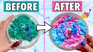 Fixing My WEIRDEST SLIMES! 😱😳 | Slime Makeover *How to Make Slime DIY*