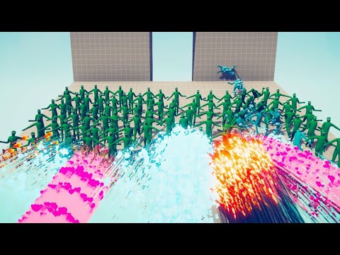 100x ZOMBIES vs 3x EVERY GOD UNITS - Totally Accurate Battle Simulator | TABS