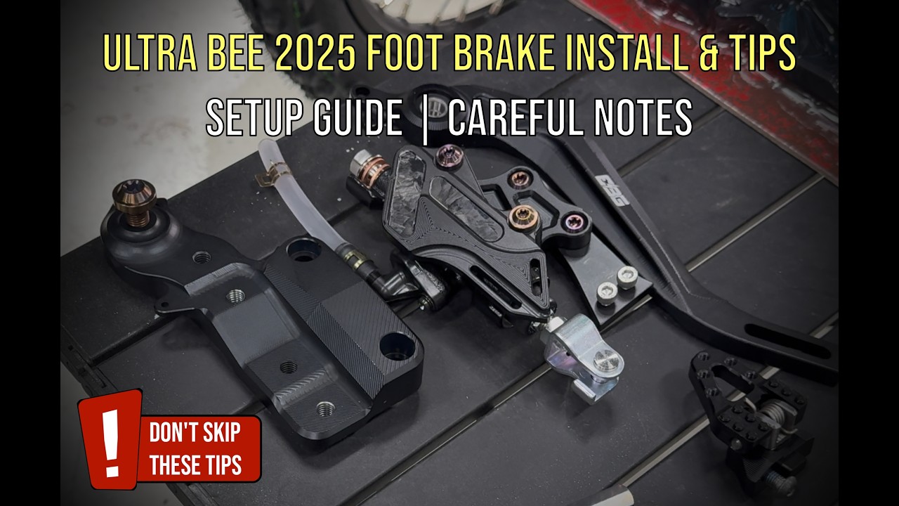 Surron Ultra Bee Foot Brake Kit Install