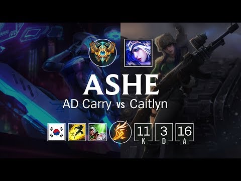 Ashe AD Carry vs Caitlyn - KR Challenger Patch 8.9