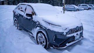2021 Toyota RAV4 Prime XSE Winter driving And Car Camping Review (1000 miles of winter driving)