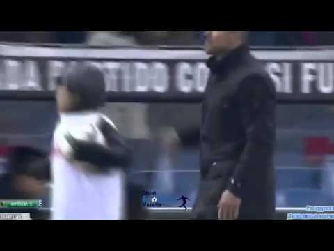 Diego Simeone celebrates goal with Atletico Madrid ball boy his son vs  Real Madrid