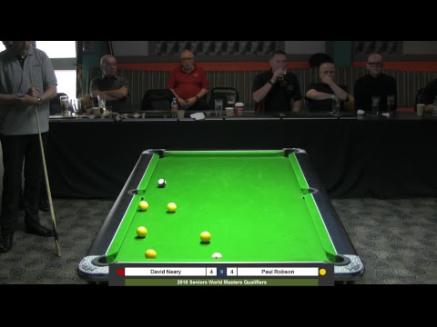 2018 Seniors World Masters Qualifiers - David Neary v Paul Robson