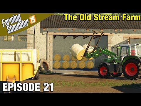 STACKING STRAW IN THE SHED Farming Simulator 19 Timelapse - The Old Stream Farm FS19 Episode 21