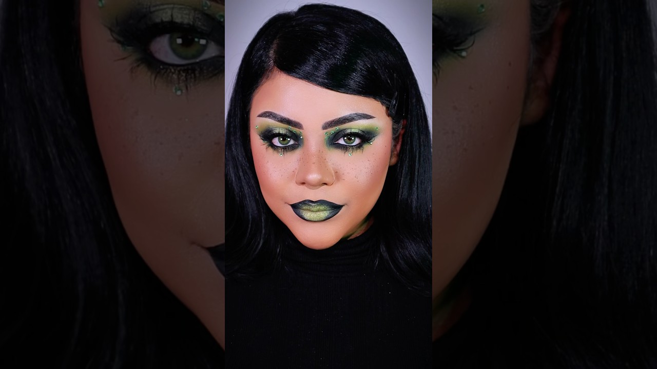 Wicked- Elphaba inspired makeup 💚🧹🖤 #wicked #elphaba #makeuptutorial