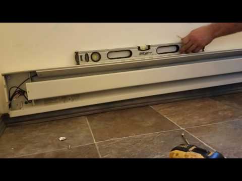 Installing electric baseboard heater