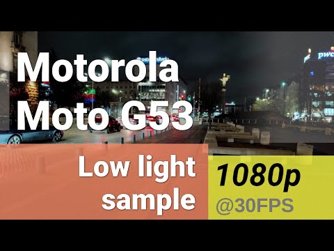 FullHD 1080p 30fps (low-light, main camera) - Motorola Moto G53