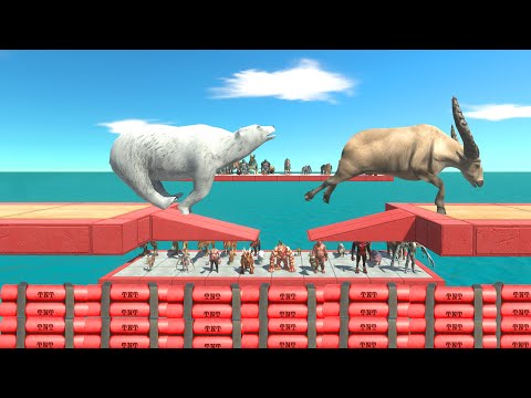 Jump units over deadly dynamite - Animal Revolt Battle Simulator