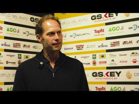 Joram Hendriks and Roland Baas after the DVS'33 Ermelo - ROHDA Raalte match