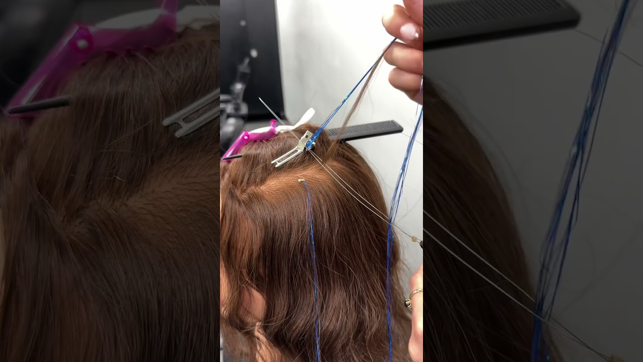 part 2 ✨bead method✨ #hairtinsel #hairstyle #howto #hairsalon #beauty #cosmetology