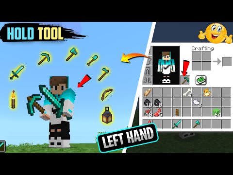 Hold items mcpe left hand (Sword, Pickaxe, Axe) Hold items in both hands