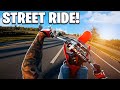 STREET RIDING MY NEW 2021 CRF150R FOR THE FIRST TIME BRAAP VLOGS