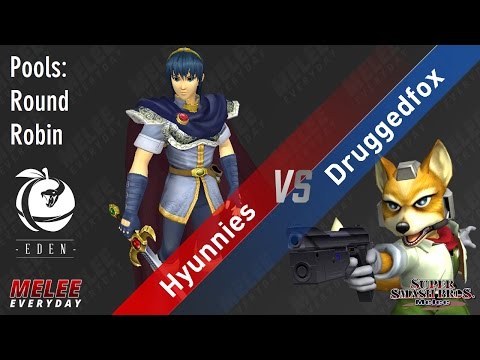 Eden - Hyunnies (Marth) vs. Druggedfox (Fox) - SSBM - Singles Pools, Round Robin
