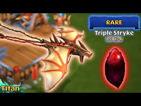 Triple Stryke Max Level 134 Titan Mode | Dragons: Rise of Berk