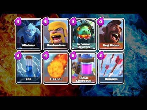 Clash Royale Deck 3.9 Elixir | INFERNO DRAGON | HOG RIDER | MINIONS | MINIONS