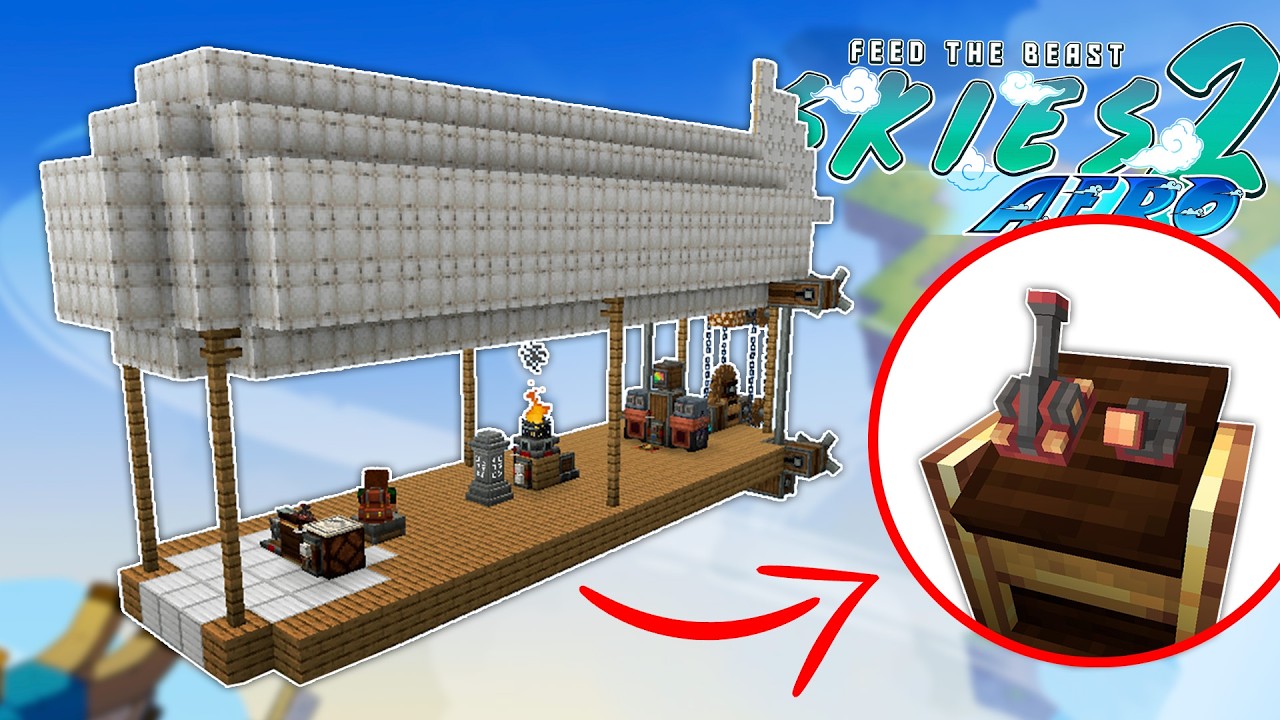 MINHA PRIMEIRA AERONAVE NO CREATE AERONÁTUCIS!!! - Minecraft FTB Skies 2 Aero E15 (1.21.1)