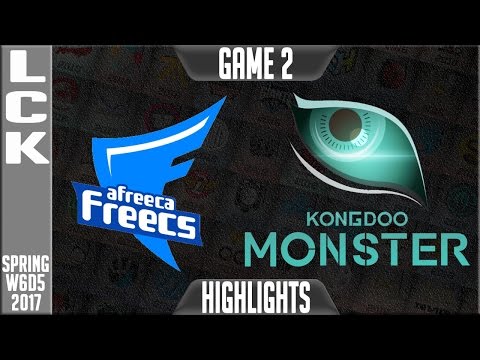 Afreeca Freecs vs Kongoo Monster Highlights Game 2 - LCK Week 5 Day 5 Spring 2017 - AFS vs KDM G2