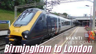 Birmingham to London - Avanti West Coast train