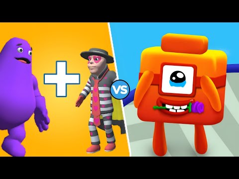 Grima Monster Run 3D Game VS Merge Number Cube 3D Run Game_All Level Up In Android Gameplay iOS