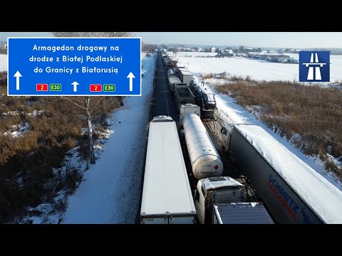 Road Armageddon on road no. 2 from Biała Podlaska to the border with Belarus