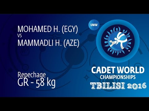Repechage GR - 58 kg: H. MOHAMED (EGY) df. H. MAMMADLI (AZE), 2-1
