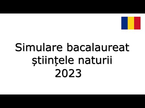 Simulare bacalaureat științele naturii, martie 2023