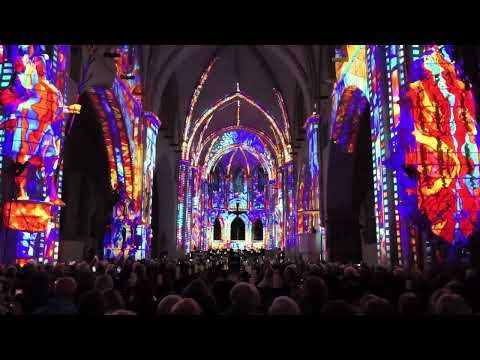 Luminiscence, eine Lichtshow im Dom zu Münster 2025, Luminiscence, a light show in Münster Cathedral