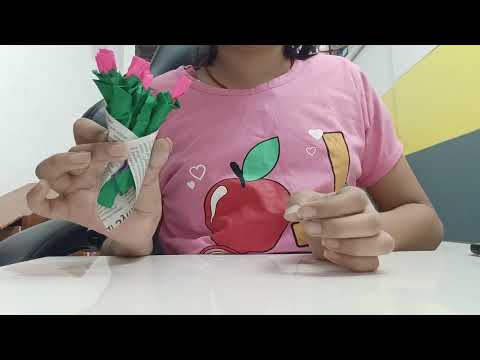Paper craft Flower Bouquet made by me !! #boquet #papercraft #pink #dhriti #passtime #favourite