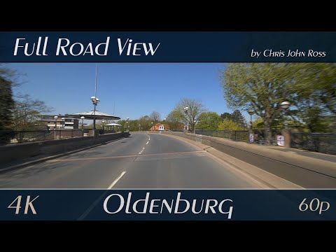 Oldenburg, Germany: Nordstraße, Amalienstraße, Huntestraße - 4K (2160p/60p) Ultra HD