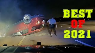 BEST OF 2021. Most Brutal Police Chases. Crazy Pit Maneuver & High Speed Crash.