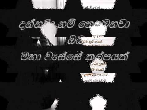 hadannata vahi binduvak - karunarathna divulgane