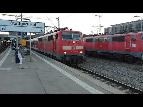 n-Wagen Ausfahrt aus dem Hbf Stuttgart am 06.04.18