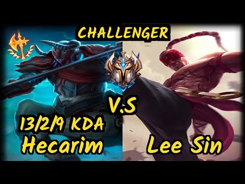 UP LeChase (HECARIM) vs LEE SIN - 13/2/9 KDA JUNGLE CHALLENGER GAMEPLAY - BR
