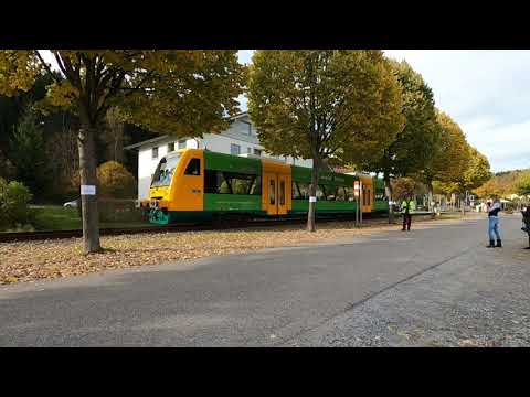 Zug hat Vorfahrt! waldbahn-Schnellbremsung in Teisnach / Bayerischer Wald