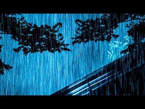 Relax & Sleep Instantly on Rainy Night | 3 Hours of Heavy Rainstorm on Tin Roof & Mighty Thunder