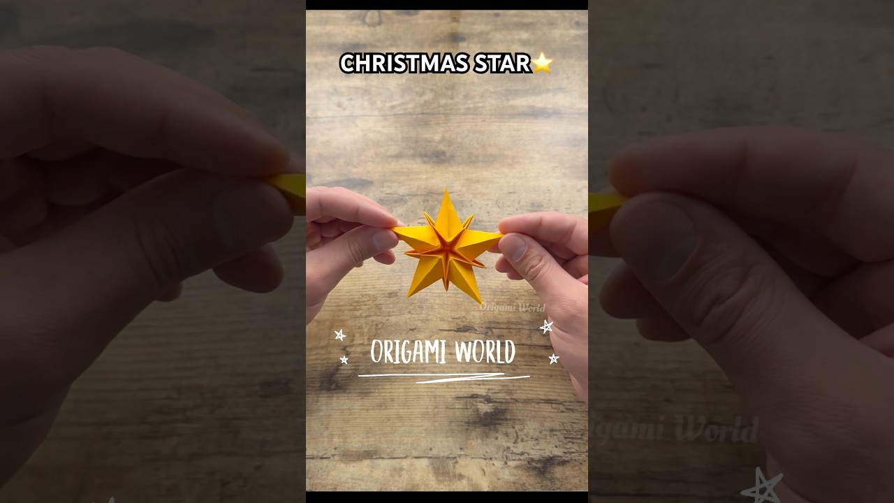 HOW TO MAKE ORIGAMI CHRISTMAS STAR TUTORIAL STEP BY STEP | DIY ORIGAMI STAR PAPER CRAFT DECORATION