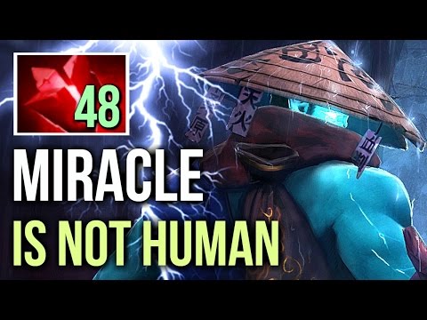 Miracle- is Not Human 48 Charges Bloodstone Storm Spirit Epic 9k MMR Gameplay Dota 2